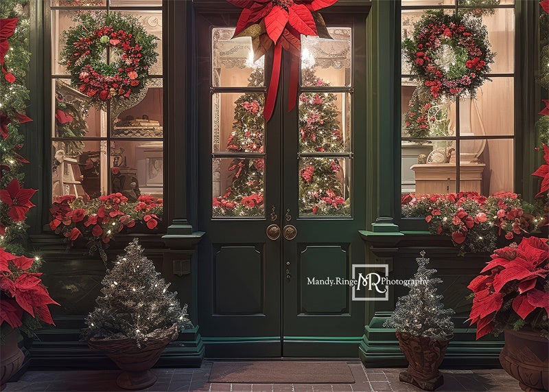 Kate Christmas Storefront Backdrop Designed by Mandy Ringe Photography