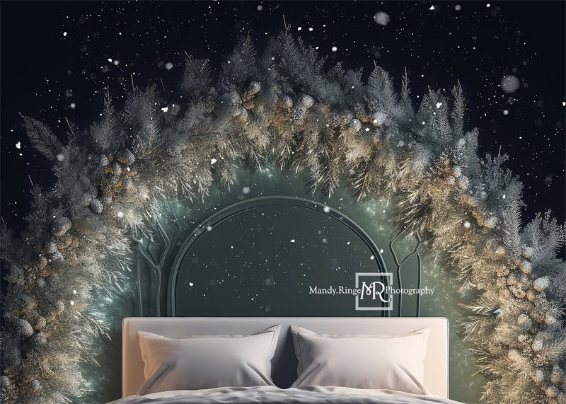 Kate Winter Snow Headboard Backdrop Designed by Mandy Ringe Photography