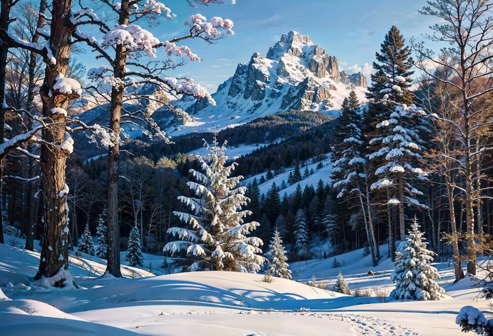 Kate Winter Snow Mountain Backdrop for Photography -UK