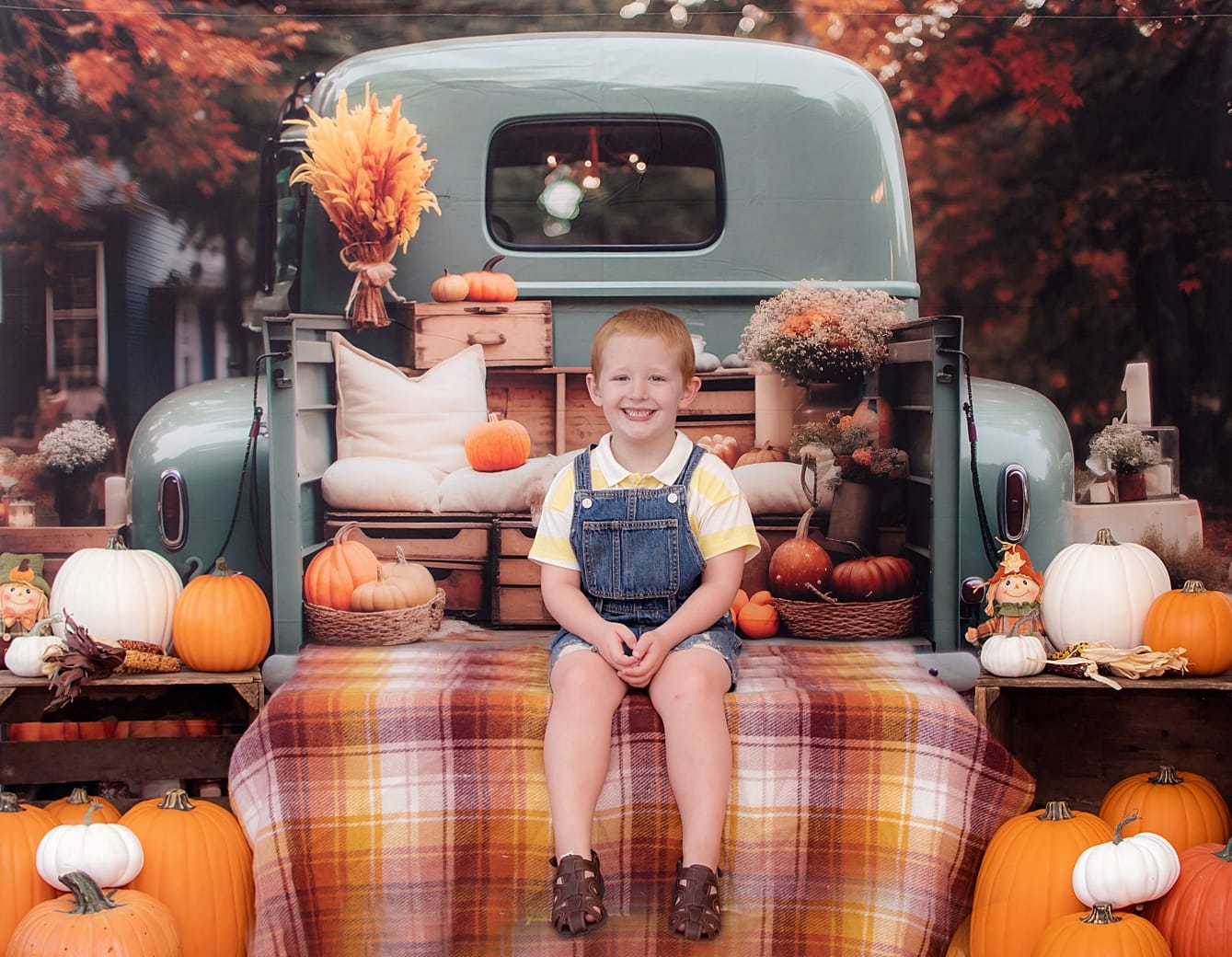 Kate Autumn Car Truck Backdrop for Photography