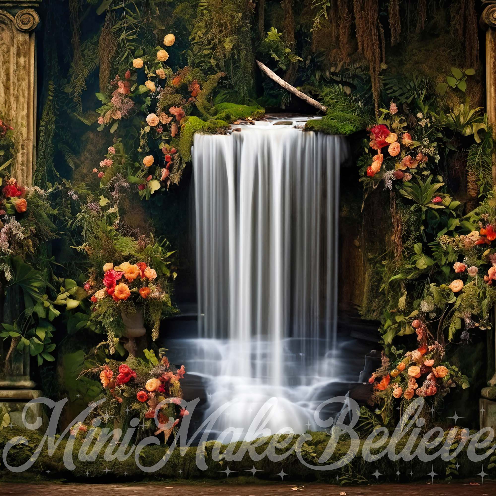 Kate Summer Flowers Waterfall Backdrop Designed by Mini MakeBelieve