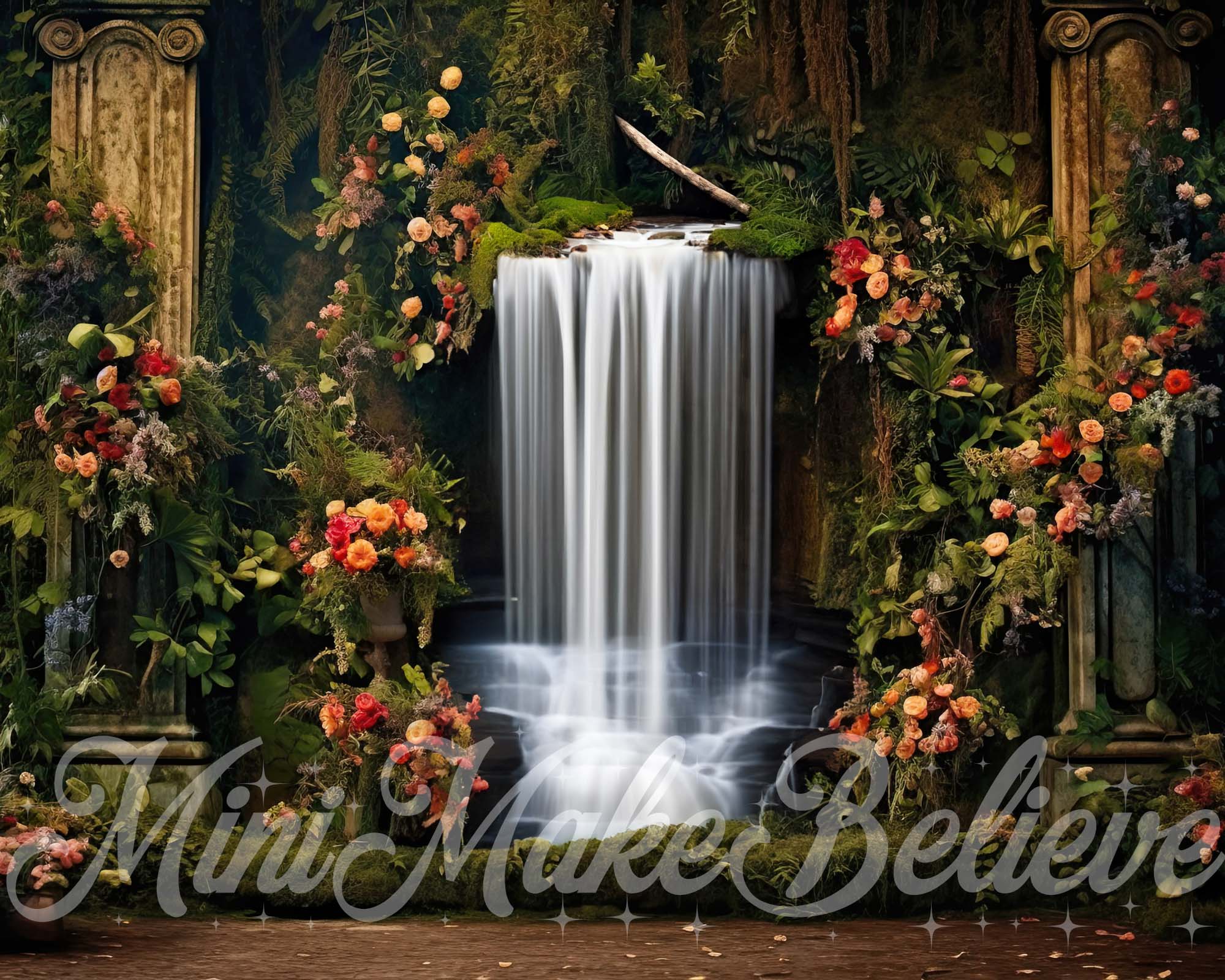 Kate Summer Flowers Waterfall Backdrop Designed by Mini MakeBelieve