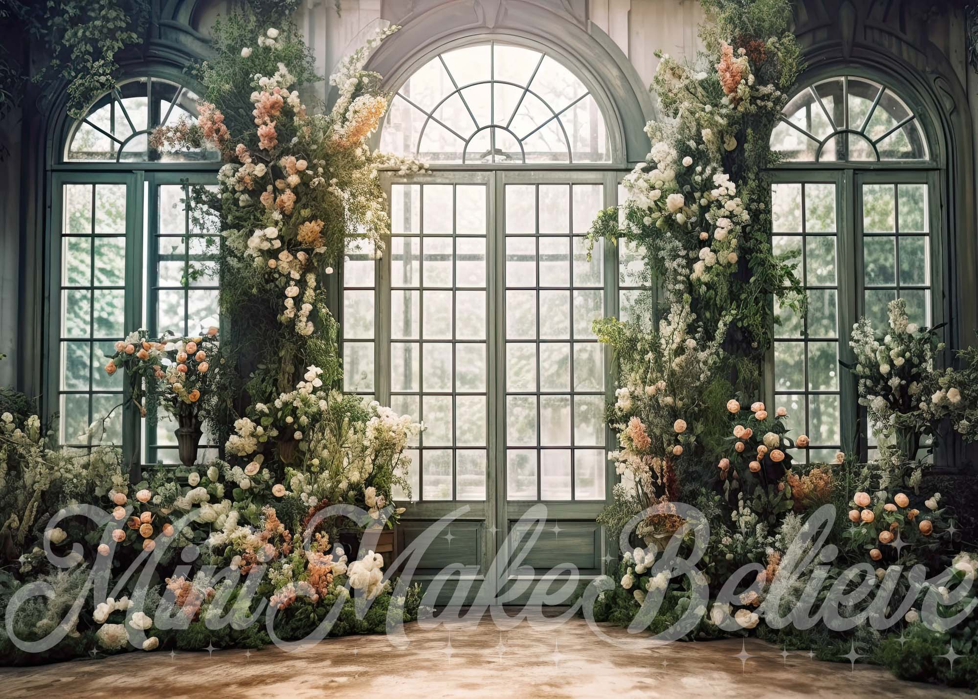 Kate Valentine Spring Window Flower Backdrop Designed by Mini MakeBelieve -UK