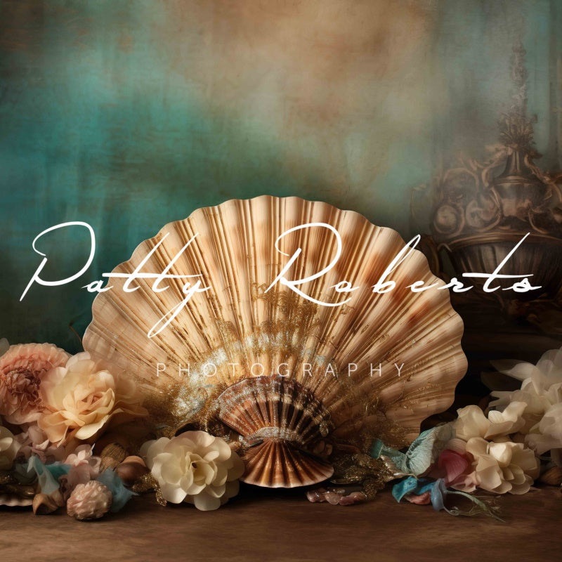 Kate Summer Seashell Flowers Backdrop Designed by Patty Robert -UK