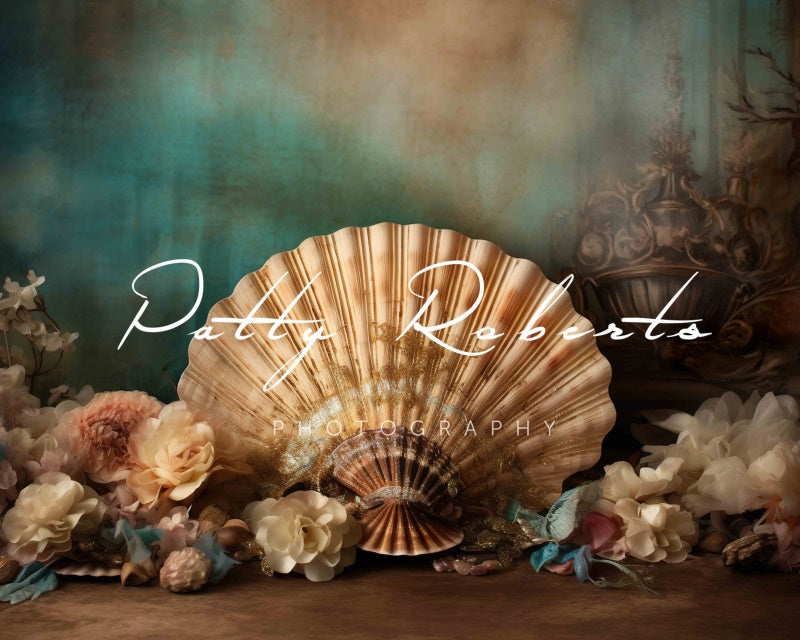 Kate Summer Seashell Flowers Backdrop Designed by Patty Robert -UK