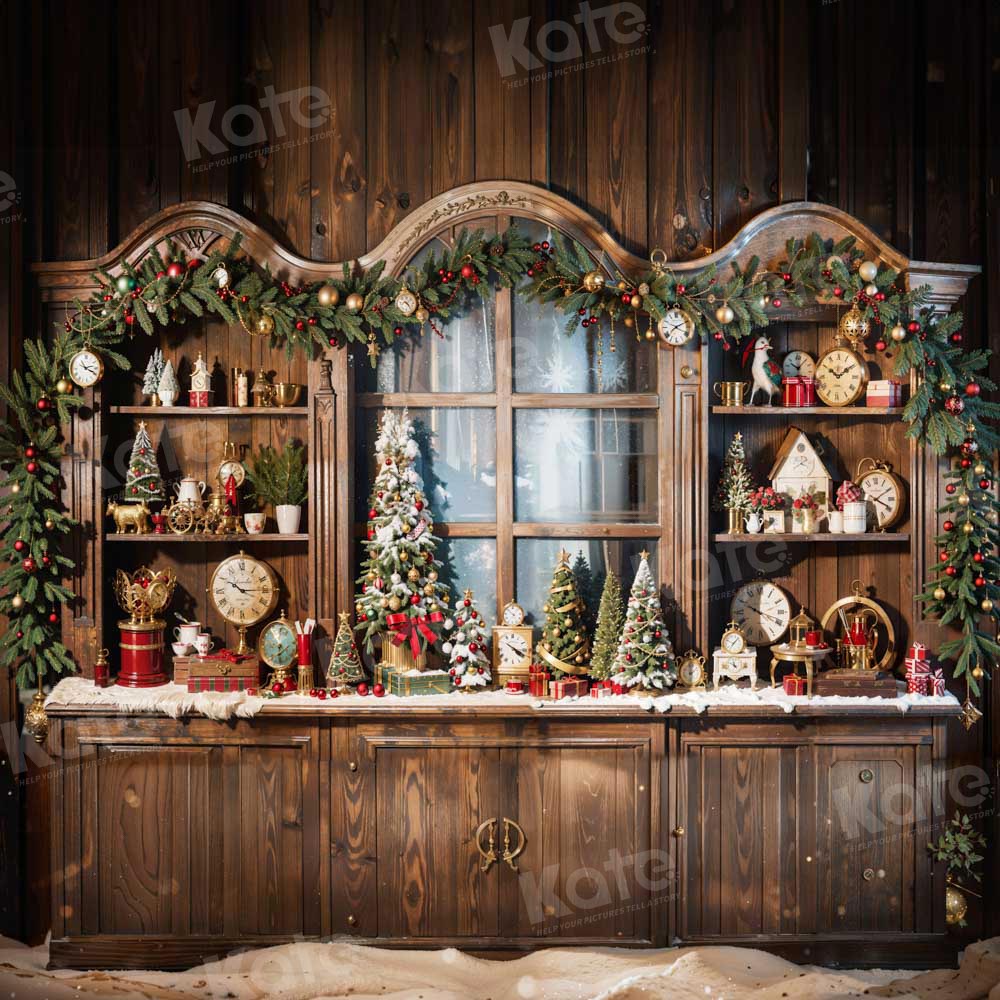 Kate Christmas Wood Kitchen Backdrop Designed by Emetselch