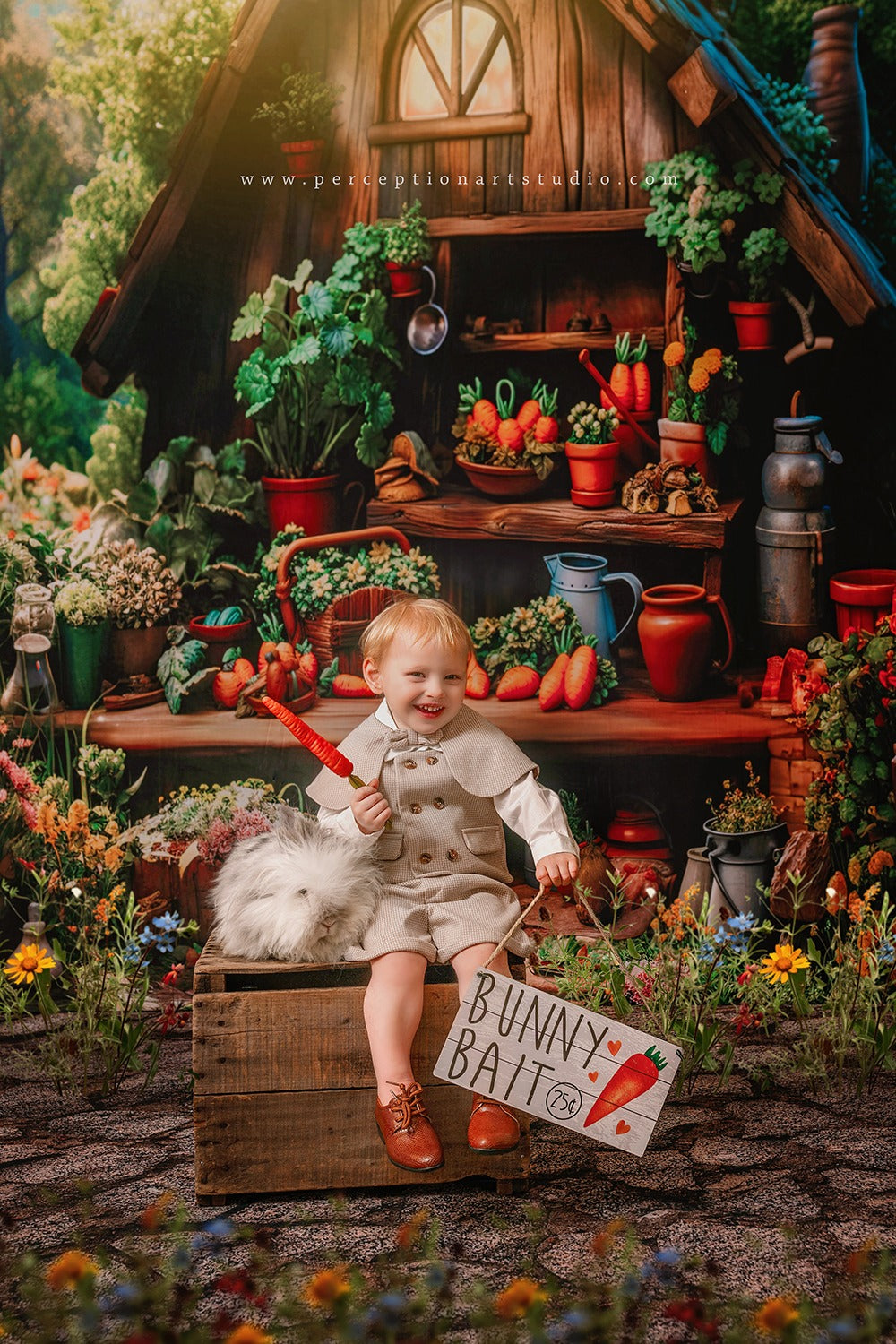 Kate Spring/Easter Rabbit House Forest Backdrop Designed by Emetselch -UK