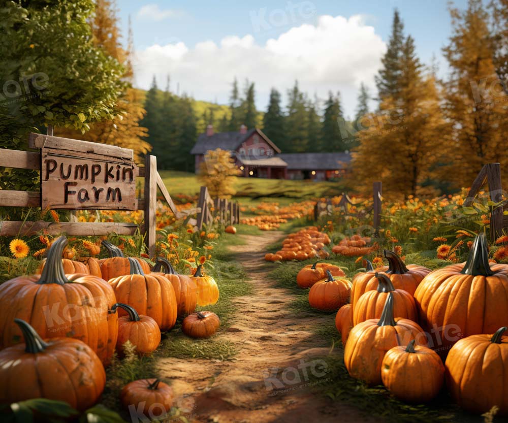 Kate Autumn Pumpkin Farm Backdrop Designed by Emetselch