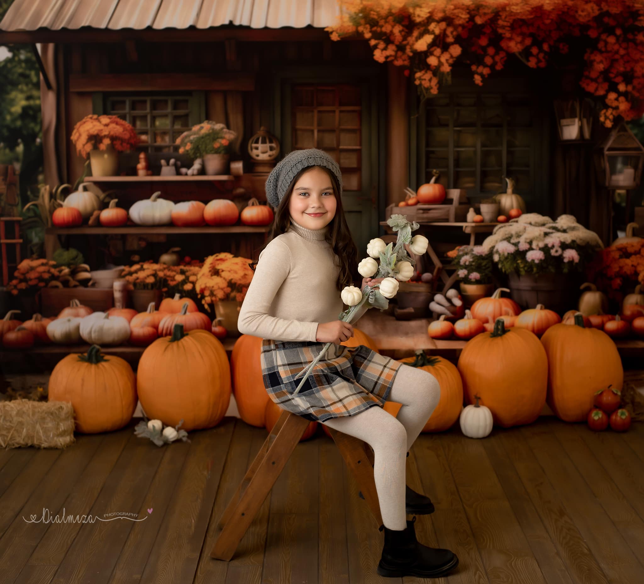 Kate Autumn Pumpkin Store Backdrop Designed by Emetselch -UK
