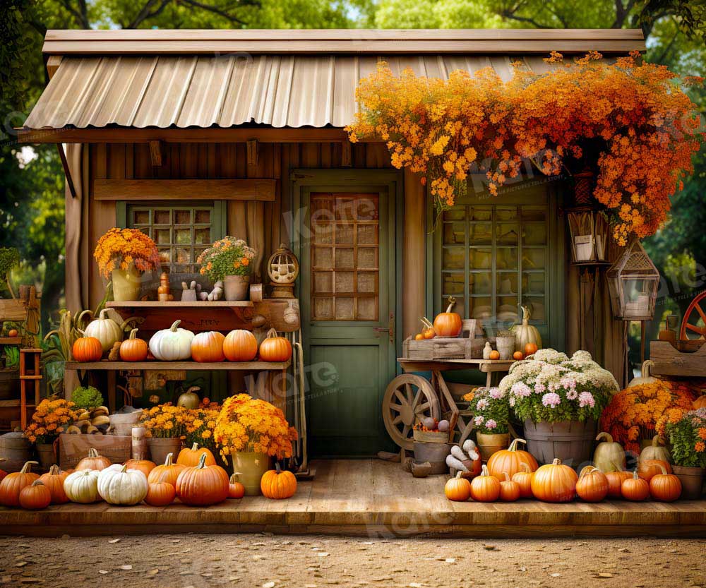 Kate Autumn Pumpkin Store Backdrop Designed by Emetselch