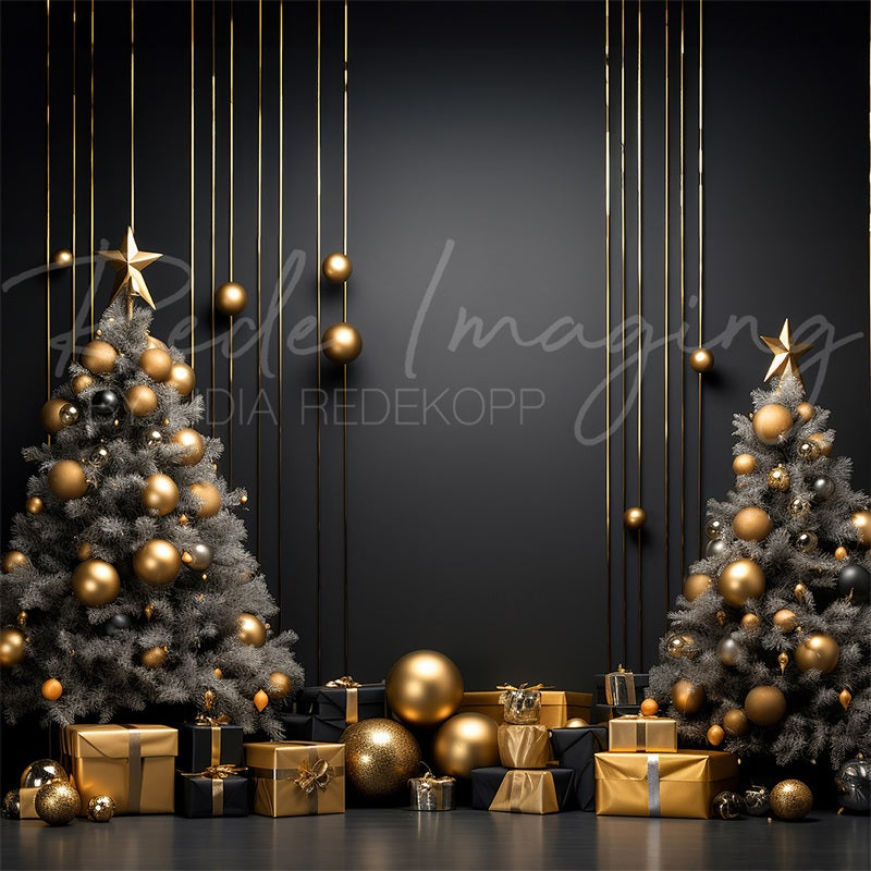 Kate Dark Christmas Tree Wall Backdrop Designed by Lidia Redekopp