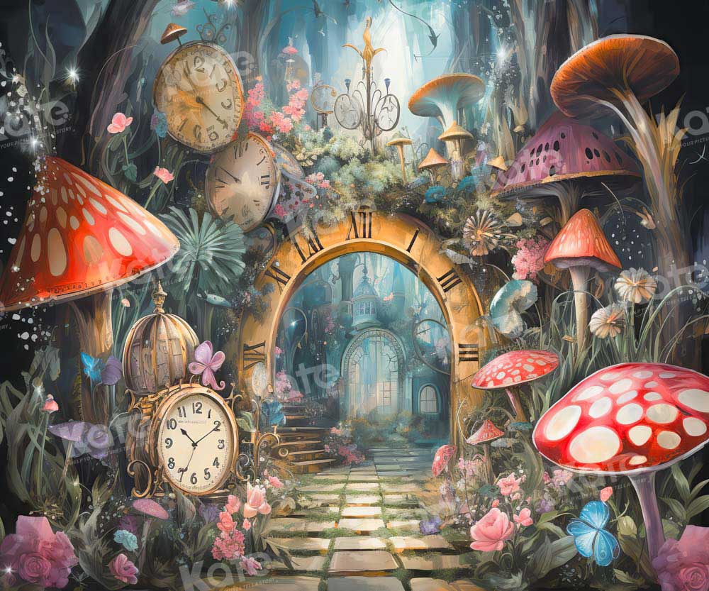 Kate Summer Jungle Mushroom Backdrop Designed by Chain Photography -UK