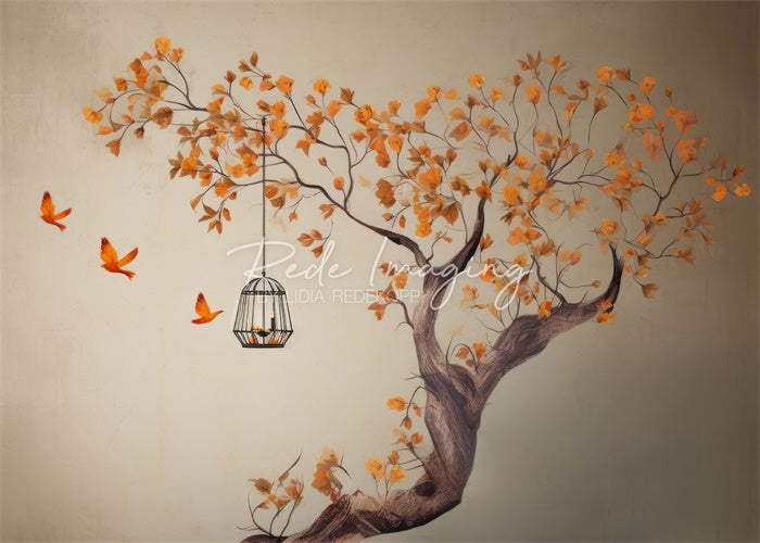 Kate Autumn Bird Backdrop Designed by Lidia Redekopp -UK