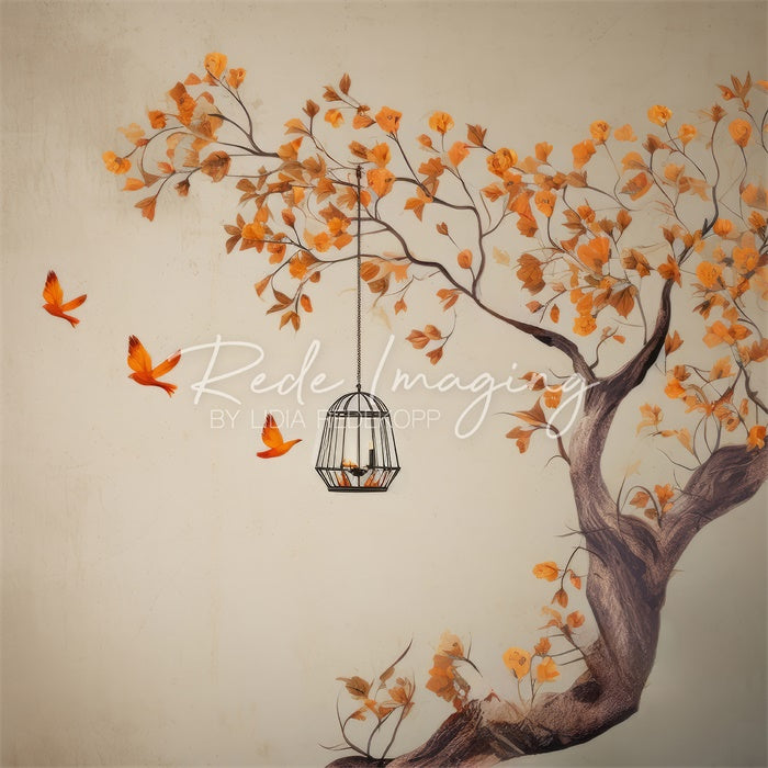 Kate Autumn Bird Backdrop Designed by Lidia Redekopp -UK