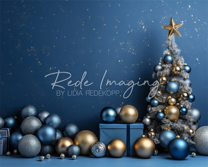Kate Blue Christmas Backdrop Designed by Lidia Redekopp