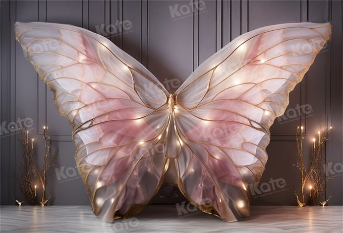 Kate Pink Butterfly Wing Wall Backdrop Designed by Emetselch