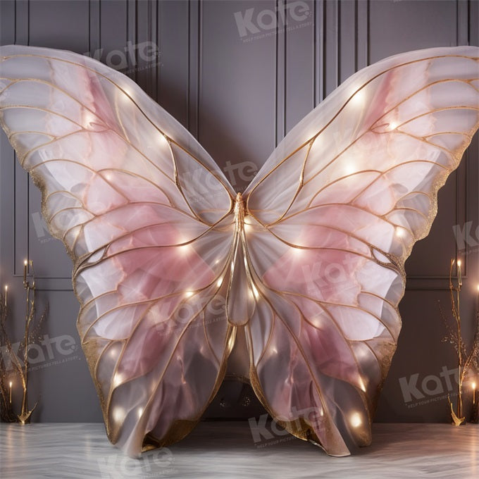Kate Pink Butterfly Wing Wall Backdrop Designed by Emetselch