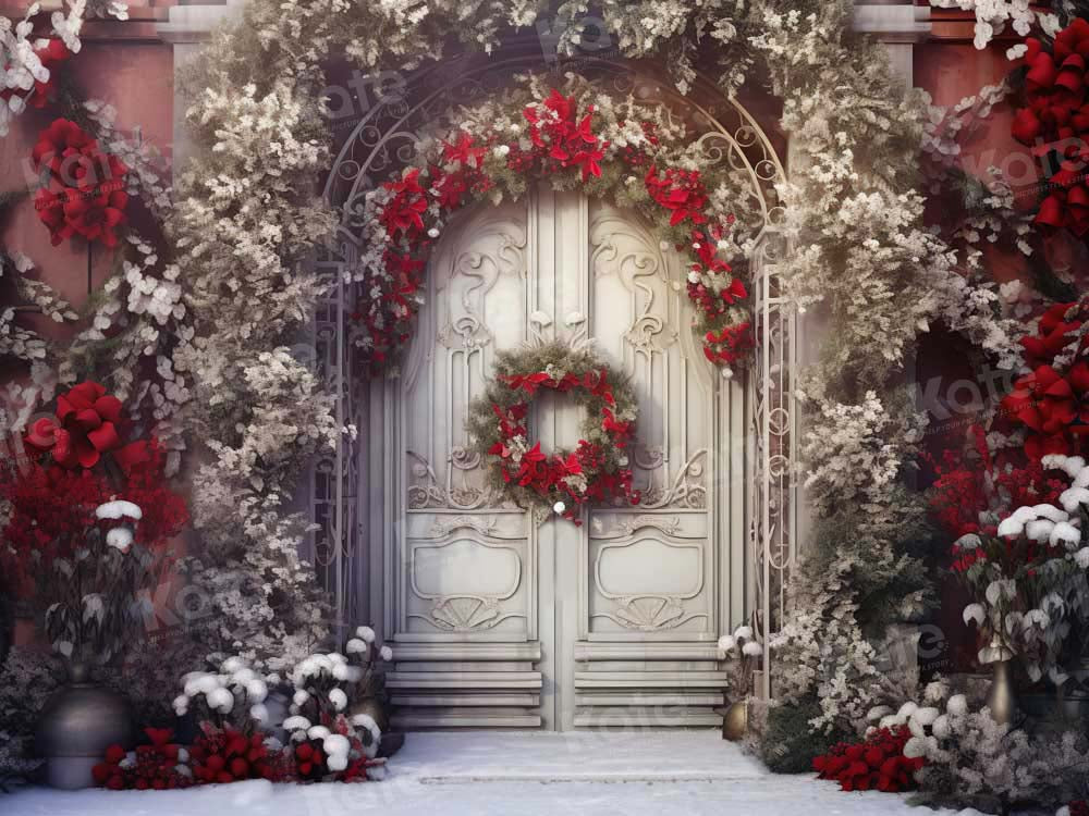 Kate Christmas White Door Backdrop Designed by Chain Photography