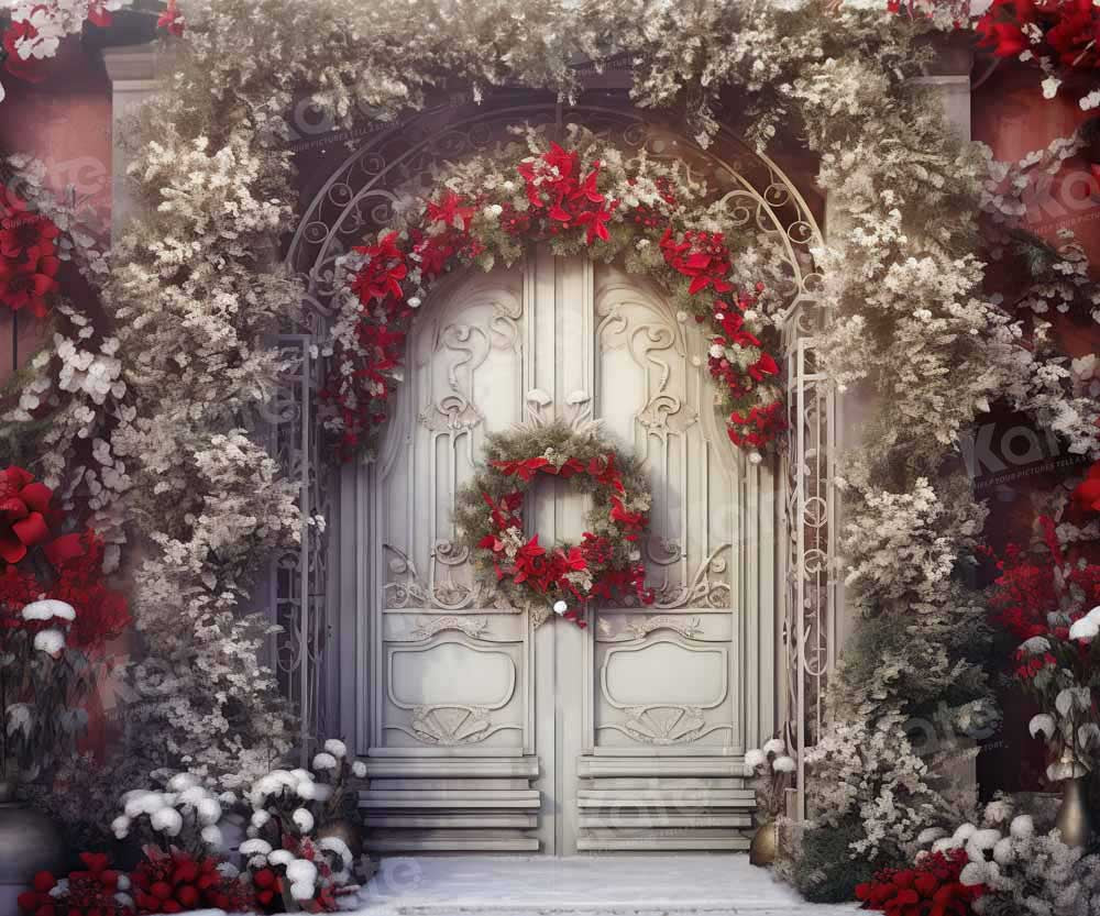 Kate Christmas White Door Backdrop Designed by Chain Photography