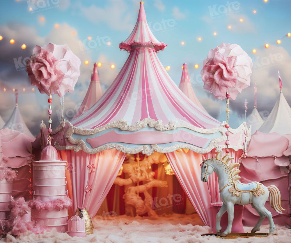 Kate Fantasy Pink Unicorn Circus Backdrop for Photography