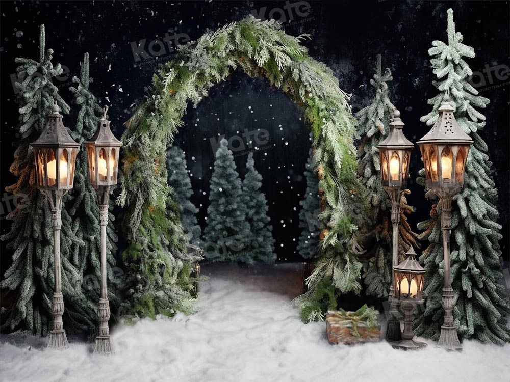 Kate Christmas Outdoor Arch Tree Night Backdrop for Photography -UK