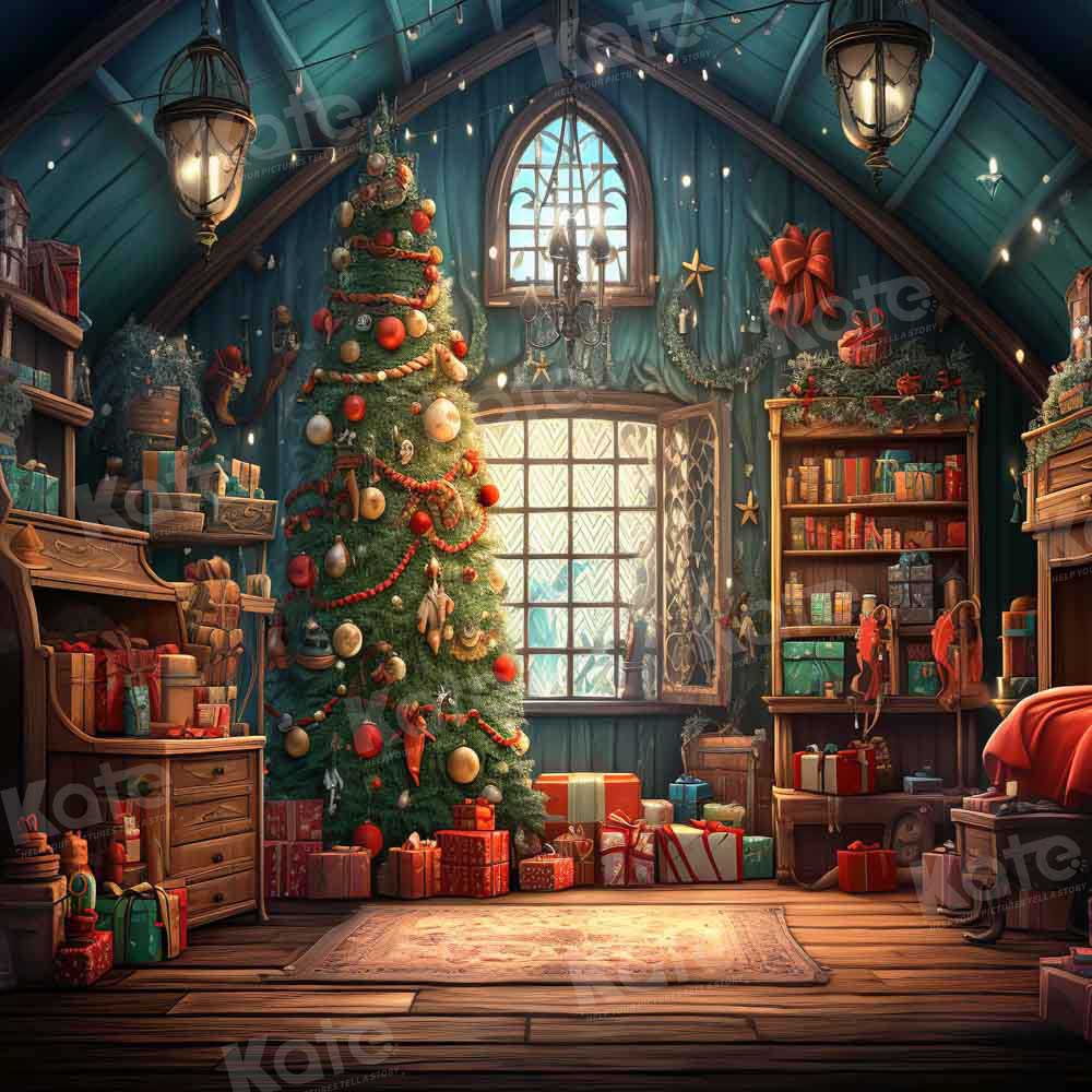 Kate Christmas Santa House Room Backdrop Designed by GQ -UK
