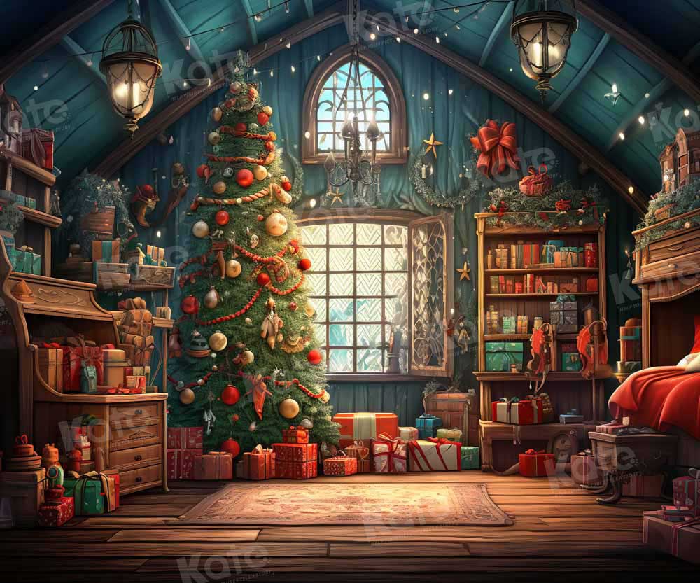 Kate Christmas Santa House Room Backdrop Designed by GQ -UK