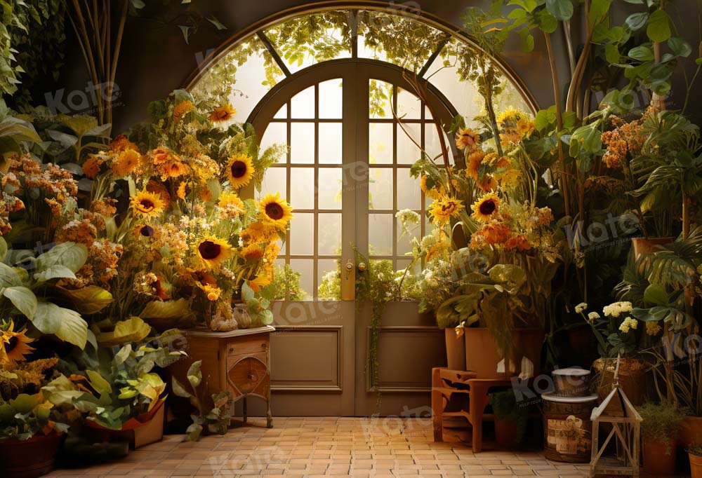 Kate Autumn Sunflower House Backdrop Designed by Emetselch -UK