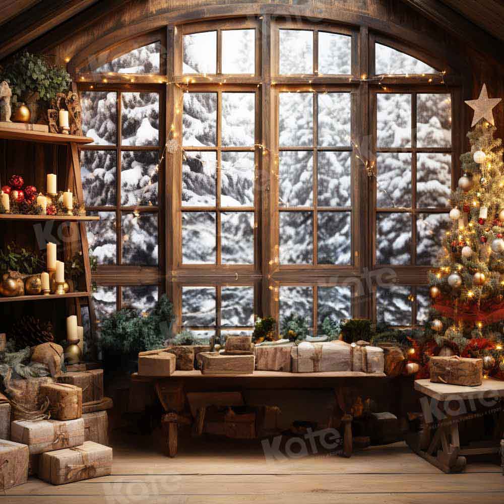 Kate Christmas Santa Room Window Sofa Backdrop Designed by Emetselch