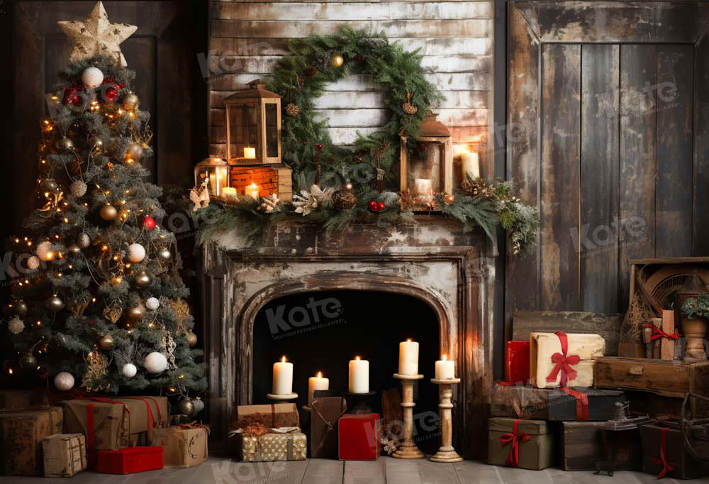 Kate Christmas Tree Candlestick Gift Backdrop Designed by Emetselch