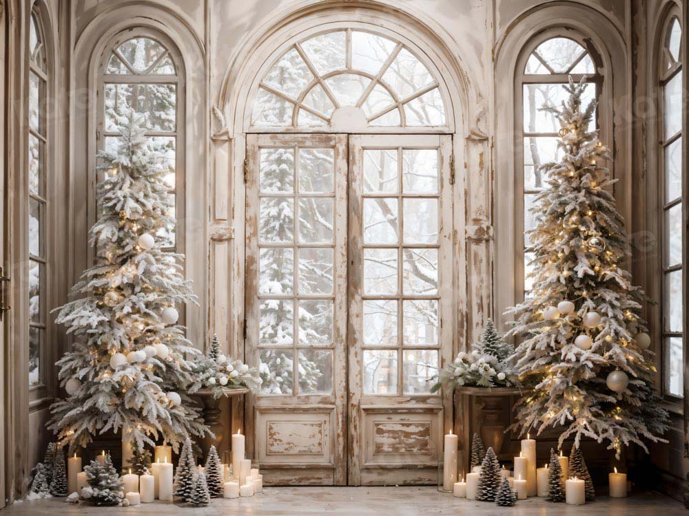 Kate Christmas Tree Retro Door Backdrop Designed by Emetselch