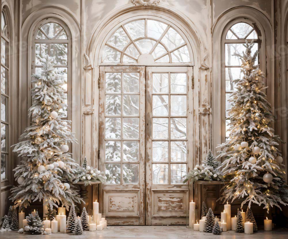 Kate Christmas Tree Retro Door Backdrop Designed by Emetselch