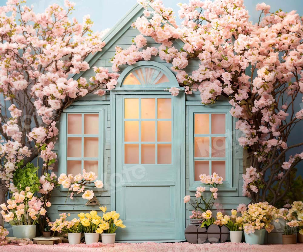 Kate Spring/Easter Flowers House Backdrop Designed by Emetselch