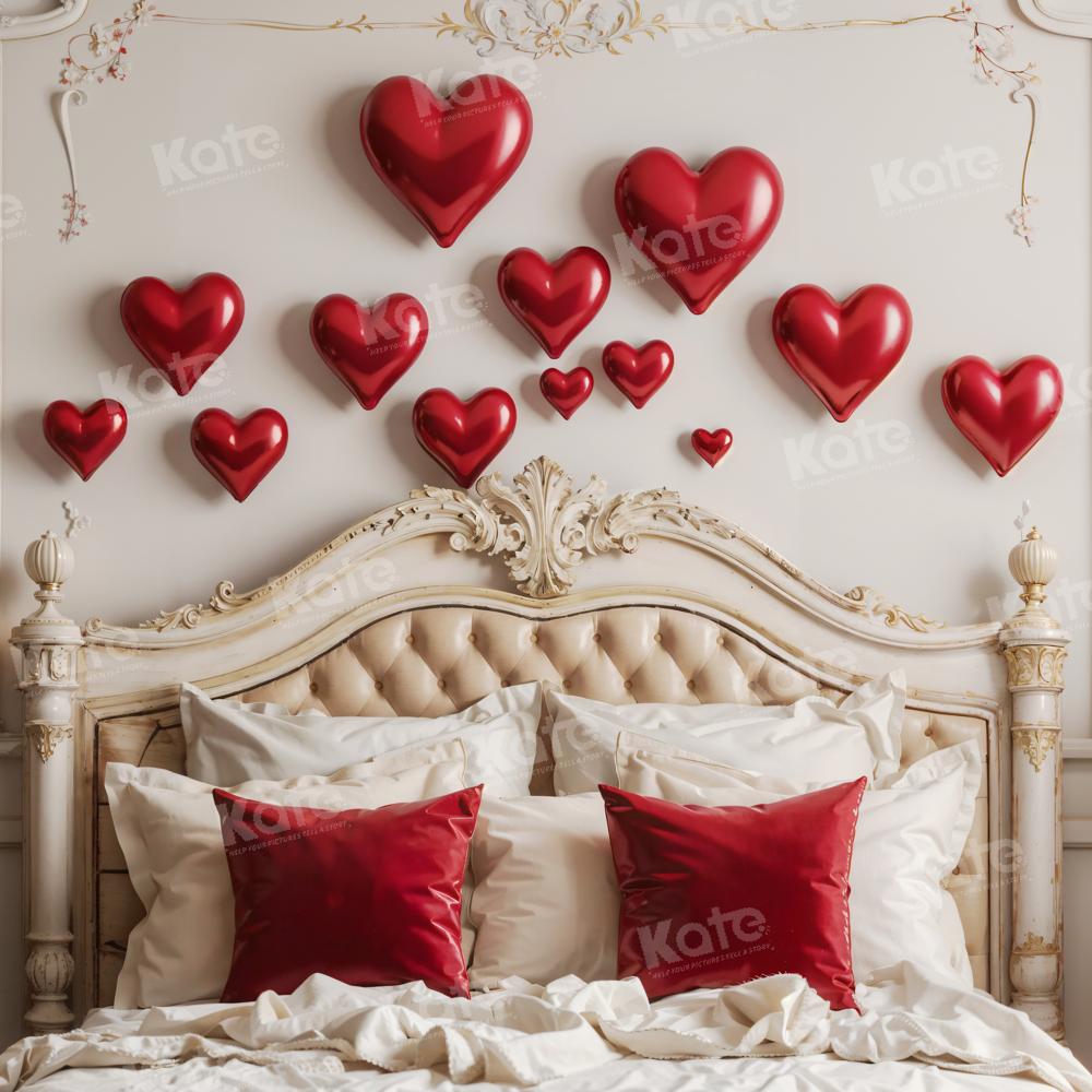 Kate Valentine's Day Red Love Balloon Headboard Backdrop Designed by Emetselch -UK
