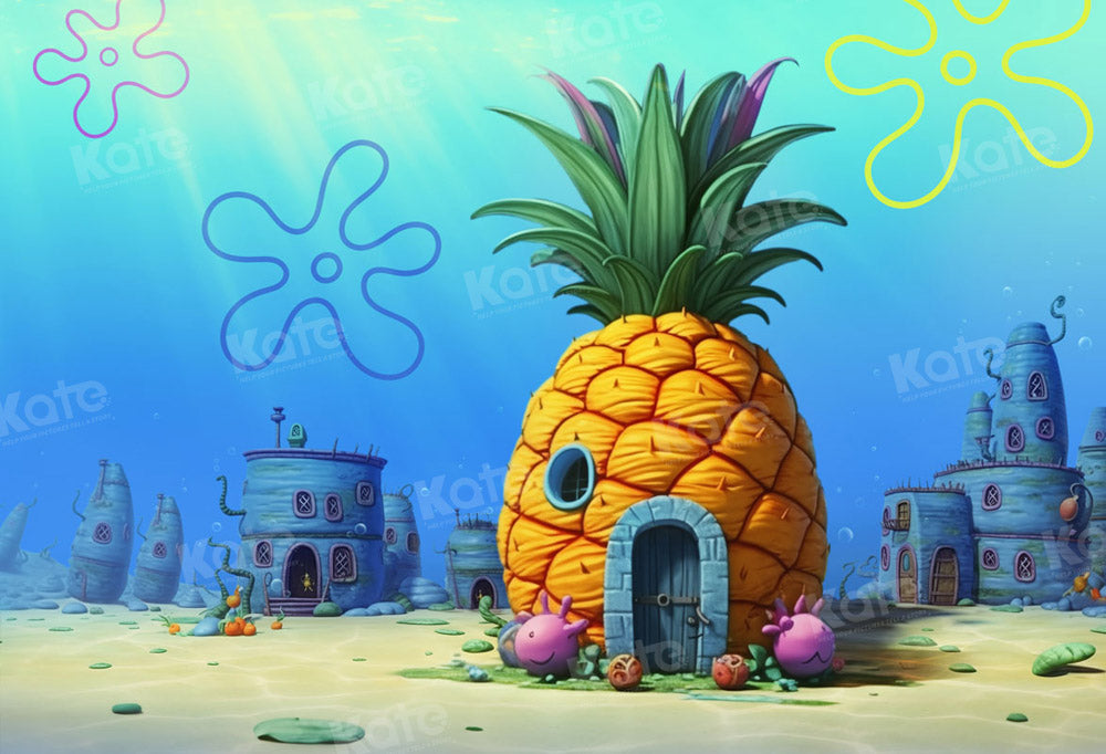 Kate Underwater World Pineapple House Backdrop Designed by GQ -UK