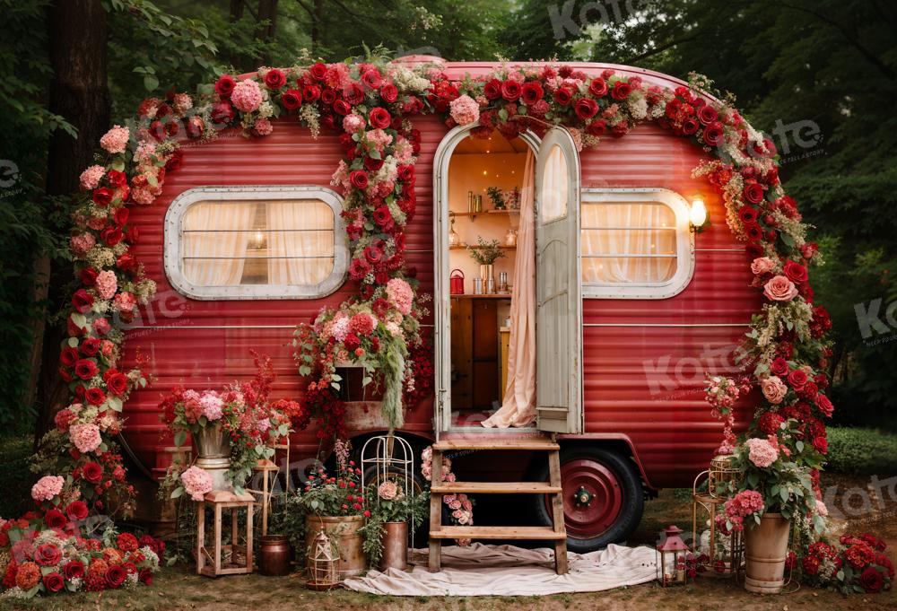 Kate Valentine's Day Flowers Bus Backdrop Designed by Emetselch