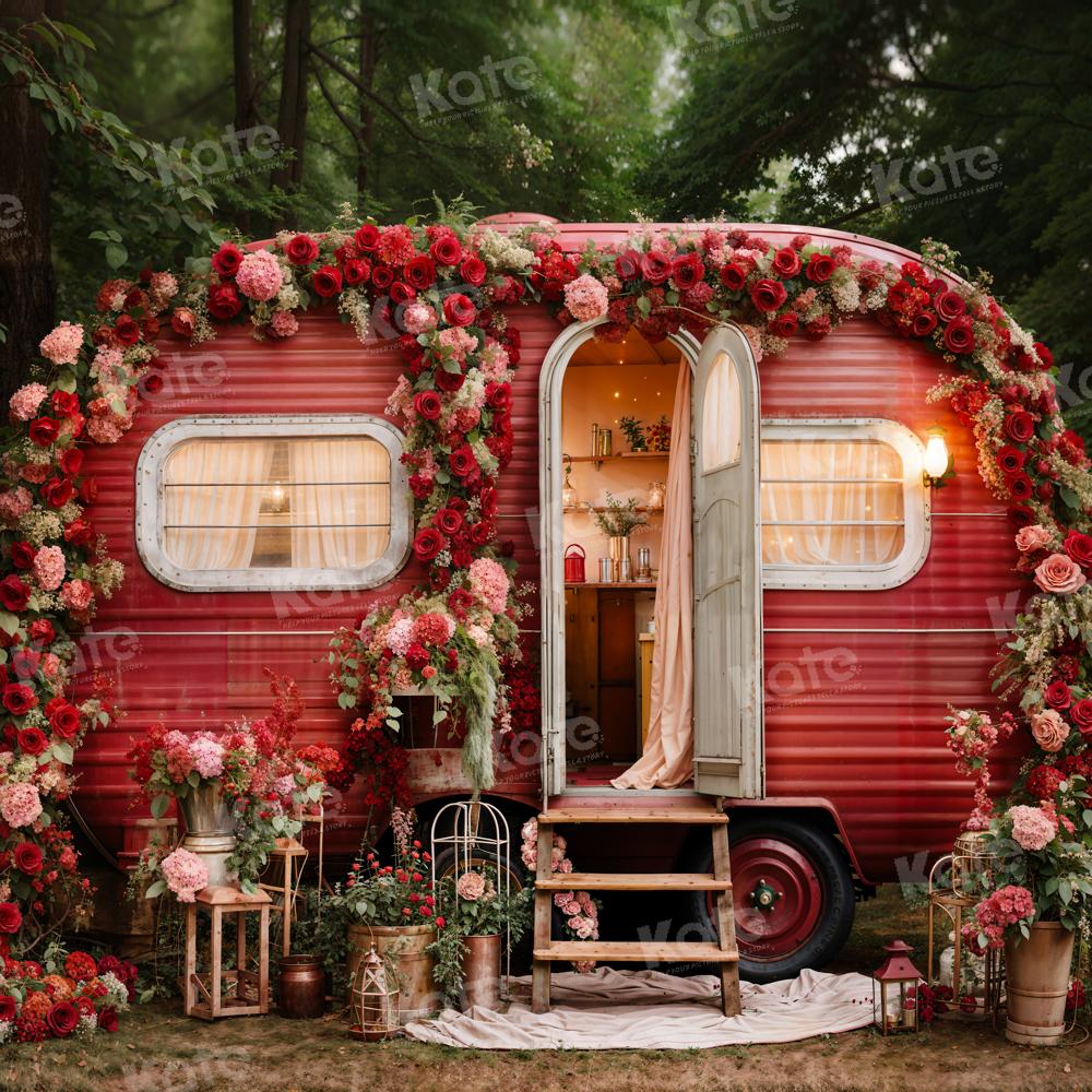 Kate Valentine's Day Flowers Bus Backdrop Designed by Emetselch