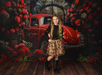 Kate Valentine's Day Red Car Backdrop Designed by Patty Robert