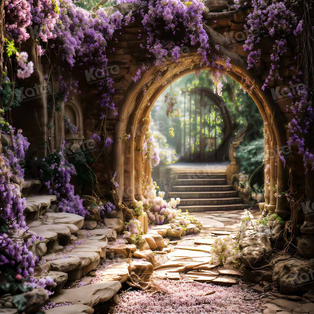Kate Spring Forest Wisteria Stairs Backdrop Designed by Emetselch -UK