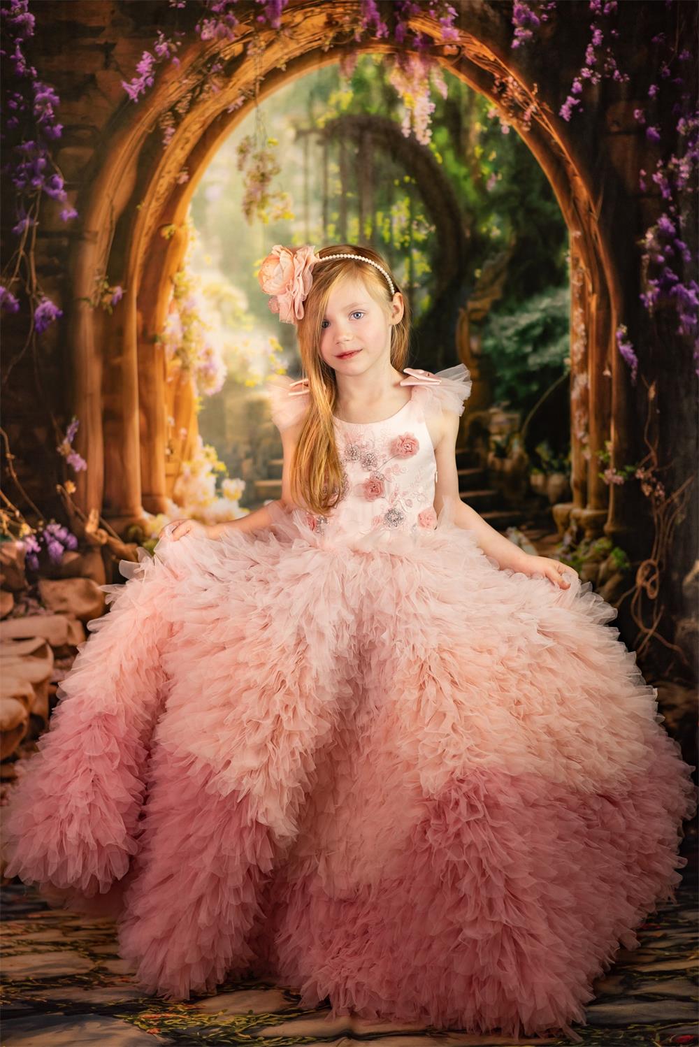 Kate Spring Forest Wisteria Stairs Backdrop Designed by Emetselch -UK