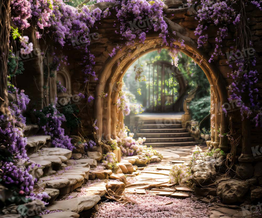 Kate Spring Forest Wisteria Stairs Backdrop Designed by Emetselch -UK