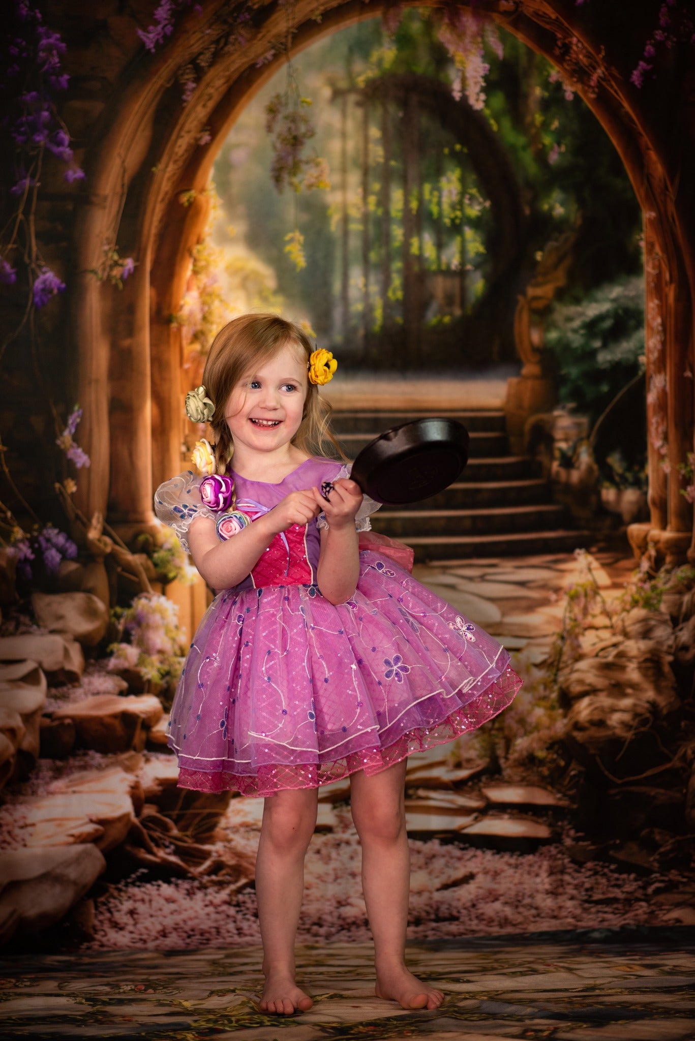 Kate Spring Forest Wisteria Stairs Backdrop Designed by Emetselch -UK