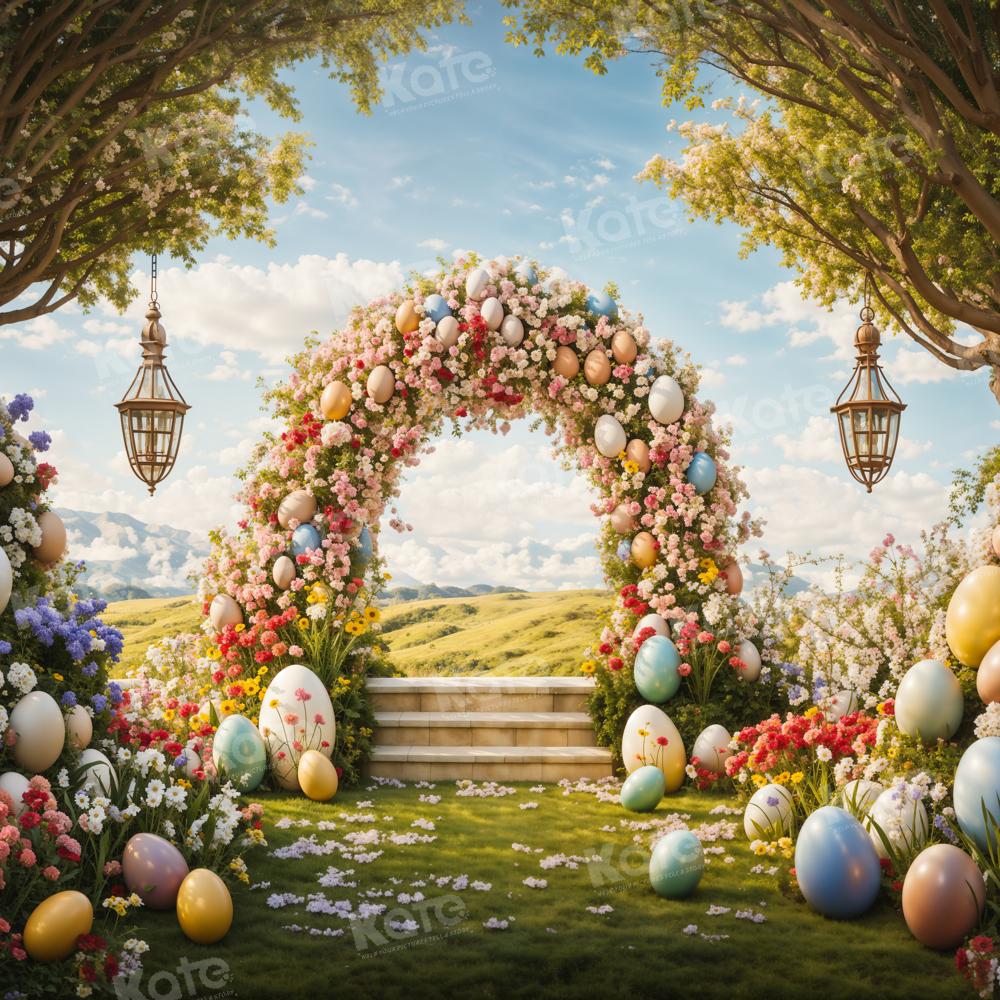 Kate Spring Easter Eggs Flowers Arch Backdrop Designed by Chain Photography -UK