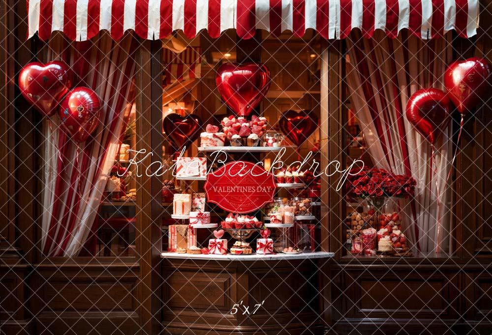Kate Valentine's Day Balloon Gift Shop Backdrop Designed by Chain Photography