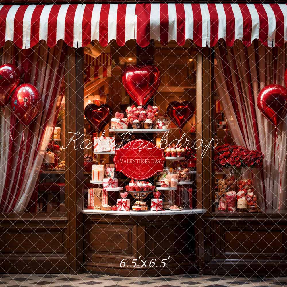 Kate Valentine's Day Balloon Gift Shop Backdrop Designed by Chain Photography