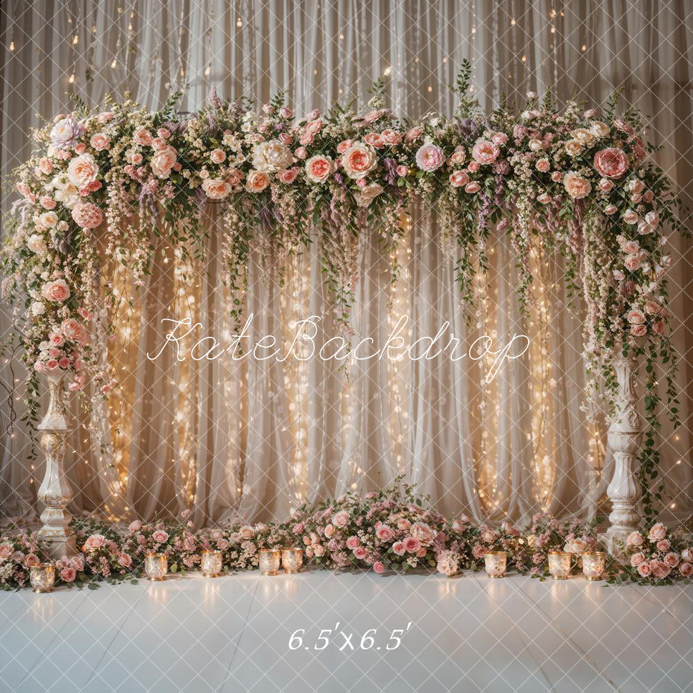 Kate Flower Light Curtain Wedding Backdrop Designed by Chain Photography