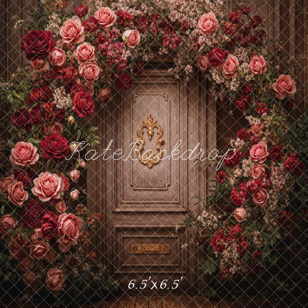 Kate Valentine's Day Floral Metal Door Backdrop Designed by Chain Photography -UK