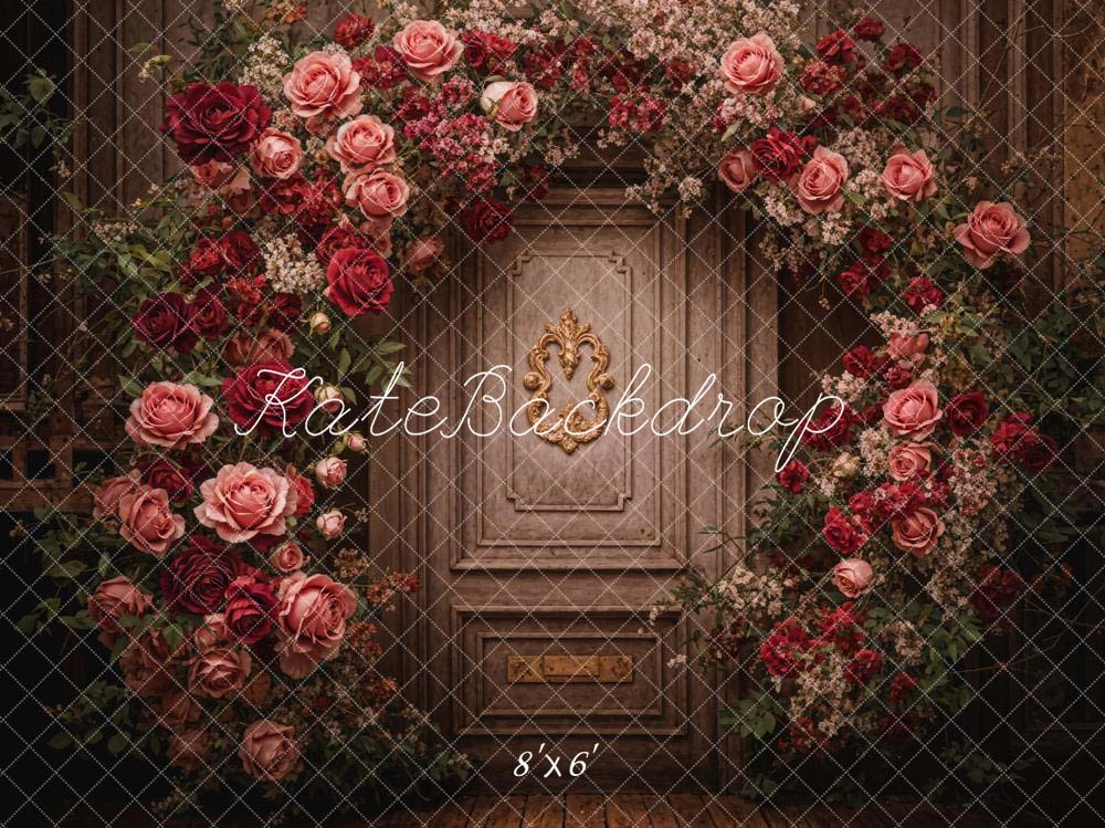 Kate Valentine's Day Floral Metal Door Backdrop Designed by Chain Photography -UK