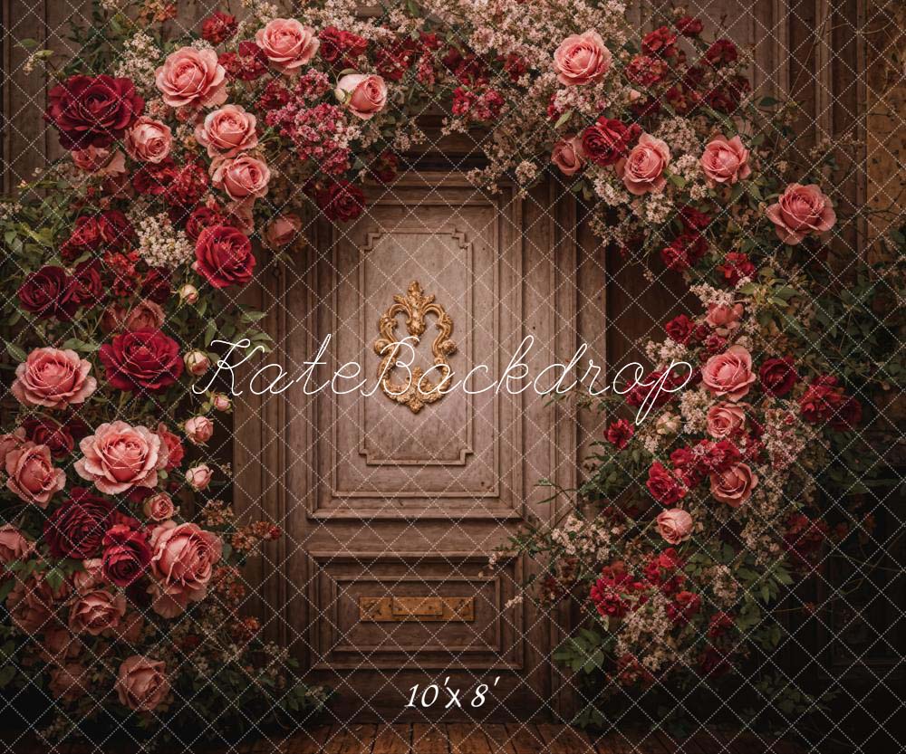 Kate Valentine's Day Floral Metal Door Backdrop Designed by Chain Photography -UK