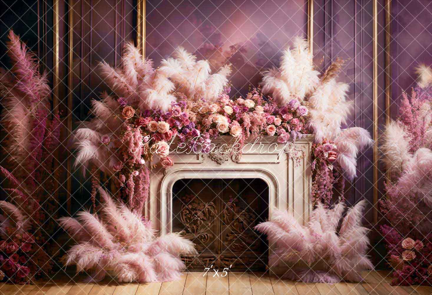 Kate Valentine's Day Spring Flowers Reed Backdrop Designed by Emetselch